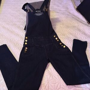 M.Michel denim jumpsuit with stretch fit ,rear has special stitching to enhance
